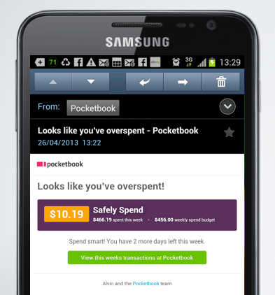 Safely Spend Email Notification